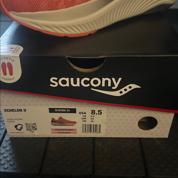 NEW Saucony Echelon 9 Running Shoes Sneakers W SZ8.5 Coral/Ocean - Picture 6 of 9